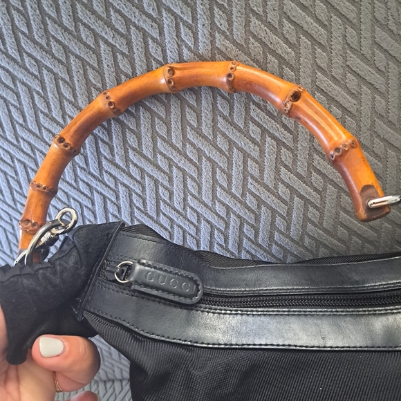 Gucci bamboo black nylon Authentic - Picture 6 of 12